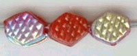 Glaskraal ruit bewerkt 7mm rood ca. 100 st