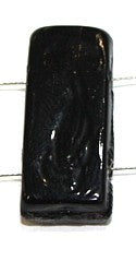 Glaskraal 11x24mm 2 gaats opaque zwart 5st.