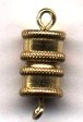 Draaisluiting 7X10mm goud