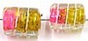 tonkraal 13/14mm roze/goudgeel 5st