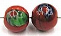 millifiorikraal 6mm rond oranjerood 10st