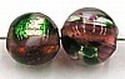 bloemkraal 9mm rond donkerroze silverfoil 5st