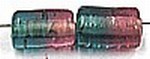 glaskraal 12mm ton aqua/lichtrose 10st