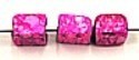 glaskr. blokje 7x5mm rose gemarmerd ca.25 st.