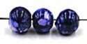 glaskr. rond 5/6mm blauw/violet gemarmerd 25st