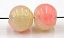 glaskr. rond 9mm rose/beige gemarmerd 10st.