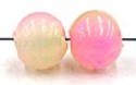 glaskr. rond 9mm felrose/beige gemarmerd 10st.
