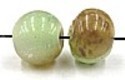 glaskr. rond 9mm groen/beige gemarmerd 10st.