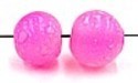 glaskr. rond 9mm fel rose gemarmerd 10st.