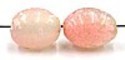 glaskr. ovaal 11x9mm rose/zacht lila gemarmerd 10