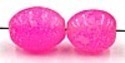 glaskr. ovaal 11x9mm fuchsia gemarmerd 10st.