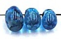 glasdruppel 4x9mm turkoois transp. gemarmerd 25st