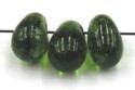 glasdruppel 4x9mm groen transp. gemarmerd 25st
