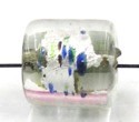 silverfoil gespikkeld 10x10mm zilver/multicolor 5s