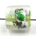 silverfoilband gespikkeld 10x10mm trans/groen 5st.