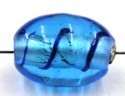 silverfoil ovaal 15x12mm turkoois/blauw 5st