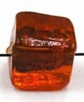 blokje 9x8mm silverfoil bruin 5st
