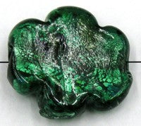 bloemkr.plat silverfoil 32x10mm smaragd p.st.