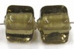 Glaskraal 8mm blokje rookzwart 10st