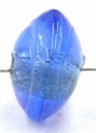 glaskraal schijf 9x15mm blauw 5st