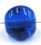 glaskraal beukenoot 12x12mm blauw 5st