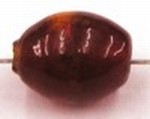 glaskraal ovaal 11x9mm donkerrood 10st
