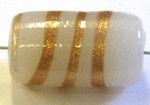 glaskraal ton 18x10mm licht rose/goudstreep 5st.UL