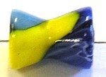 glaskraal 15x152m geel/blauw millifiory p.st