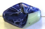 glaskraal 22x15mm witblauw millifiory p.st