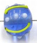 glaskraal rond bewerkt 11mm blauw 5st.