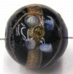 glaskraal rond12mm bewerkt d.blauw p.st