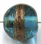 glaskraal rond12mm bewerkt turkoois p.st