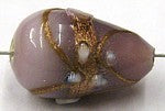 glaskr. druppel 18x11mm rose bewerkt p.st