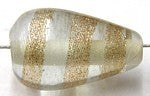 glaskr. druppel 19x11mm tr.goudstreep p.st