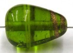 glaskr. druppel 18x13mm groen/streep p.st