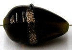 glaskr. druppel 22x13mm topaas/goudstreep p.st