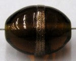 glaskraal ovaal 18x14mm topaas/goudband p.st