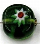 glaskr. plat 13x6mm groen millifiory 5st.