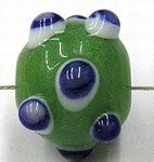 glaskraal pukkels 13mm groen bl/witte ogen 5st