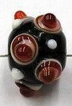 glaskraal rond 11mm d.rood rood/witte ogenn 5st