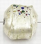 glaskr.19x23x12mm silverfoil bl.spikkels 5st