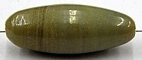 glaskraal ovaal 27x11mm kaki 2 stuks