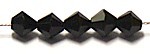 Facetkraal 4mm konisch zwart 50st.