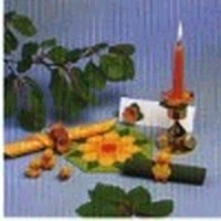 boek pasen, kleedje, kuikens, servetring, kandelaa