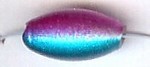 Glaskraal 16x8mm blauw/rose metallic 25stuks