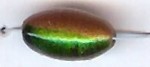 Glaskraal 16x8mm goud/groen metallic 25stuks
