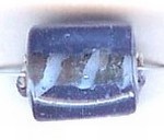 Glaskraal blokje 12x10mm transp blauw 10st