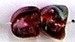 Glaskraal 10mm fantasie transp/rood 10st.