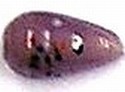Glaskraal druppel 18mm violet met spikkels 5st