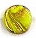 Glaskraal schijf 14mm geel/goud 5st